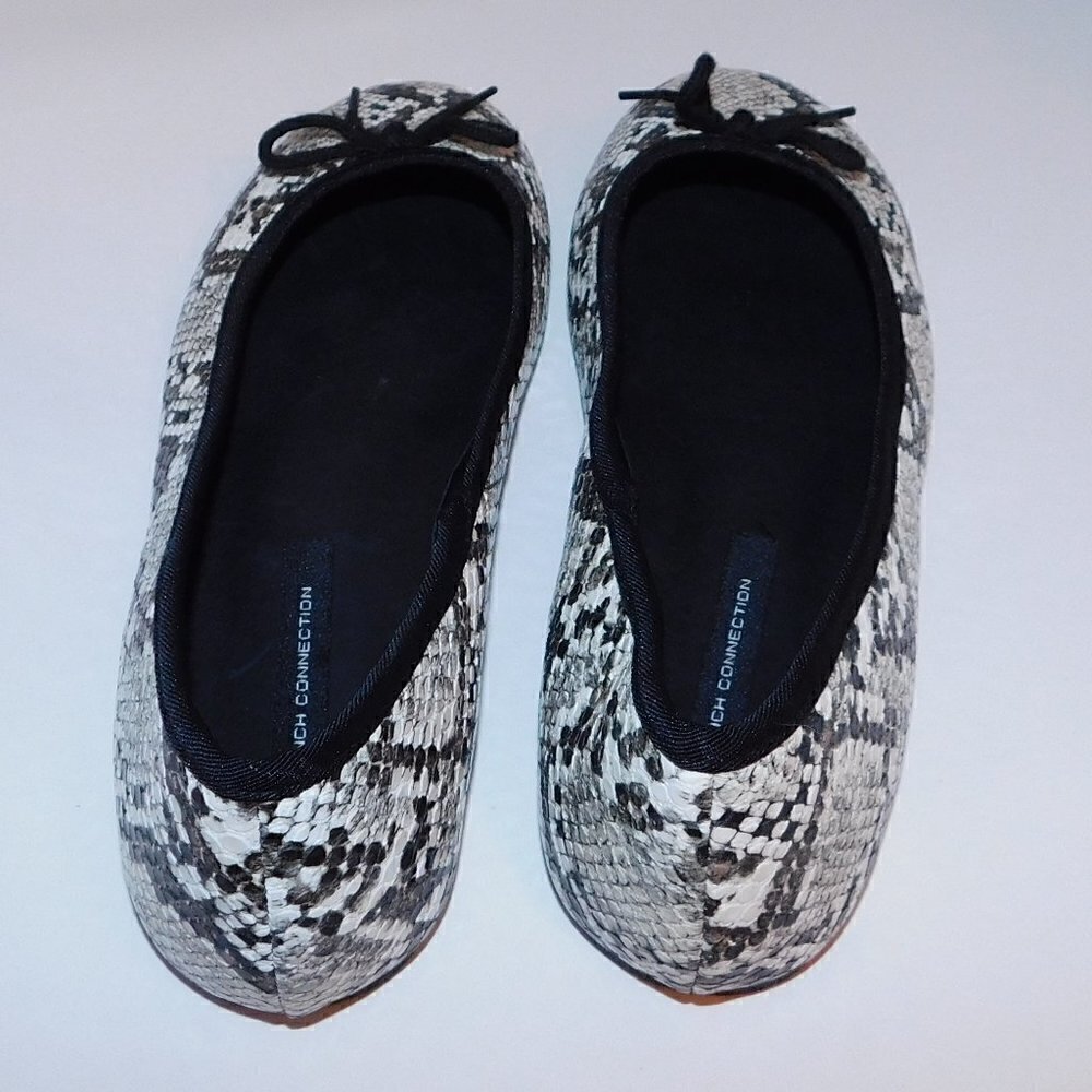 FRENCH CONNECTION Diana Ballet Flats Snake Print sz 10 women‎ - Picture 4 of 5